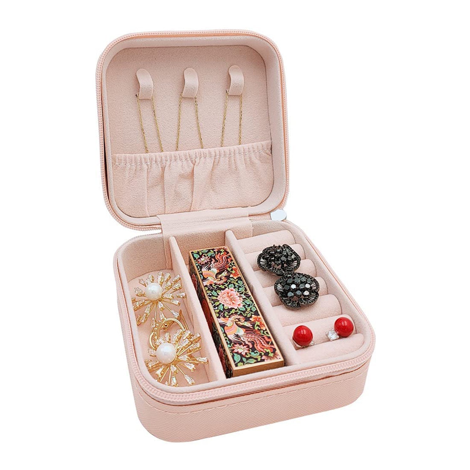 Mini PU Leather jewellery Box for Travel & Storage Mini PU Leather jewellery Box for Travel & Storage
